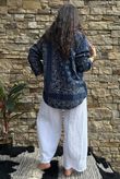 Cala Cushion Cotton Bandana Relaxed Shirt Navy